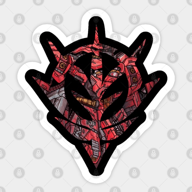 Neo Zeon Logo x Sazabi Sticker by kimikodesign